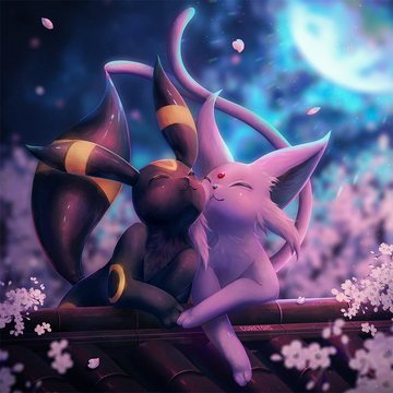 «Dos eeveelution en un tejado»